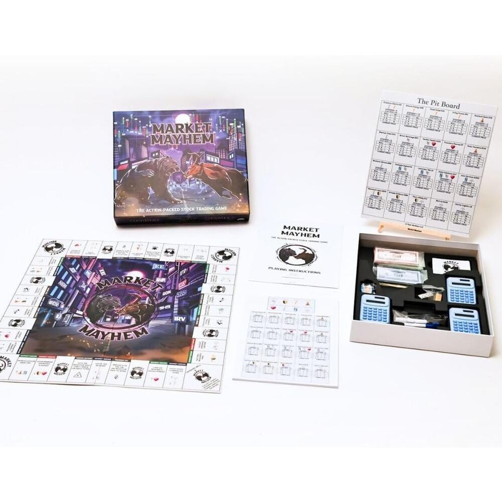 Market Mayhem | The Action Packed Stock Trading Board Game | 2-4 Players | 90 Mi - Picture 3 of 5